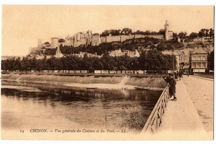 1904 Chinon France Vintage Postcard, Fort St-Georges, Château du Milieu, Fort du Coudray
