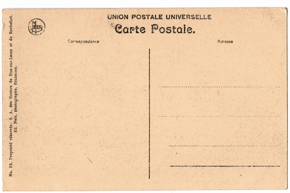 Back of a vintage postcard.