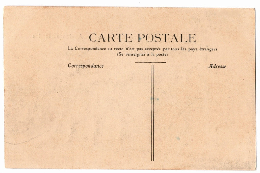 Back of a vintage postcard.