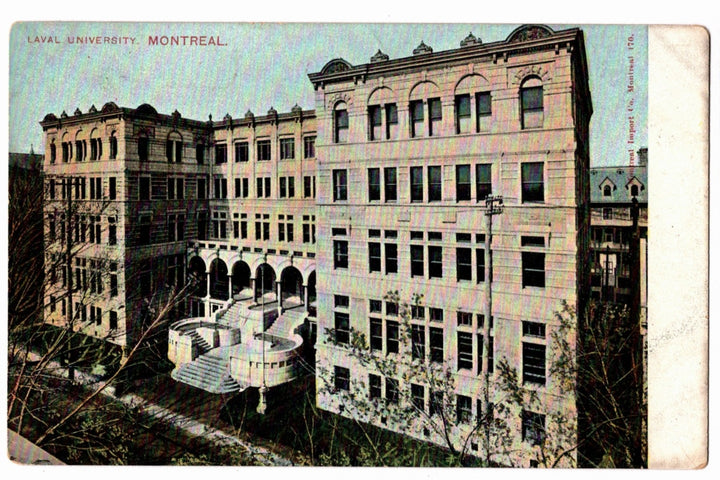 Vintage postcard of Laval University in Montreal. 1907 Laval University Montreal Quebec Canada Vintage Postcard.