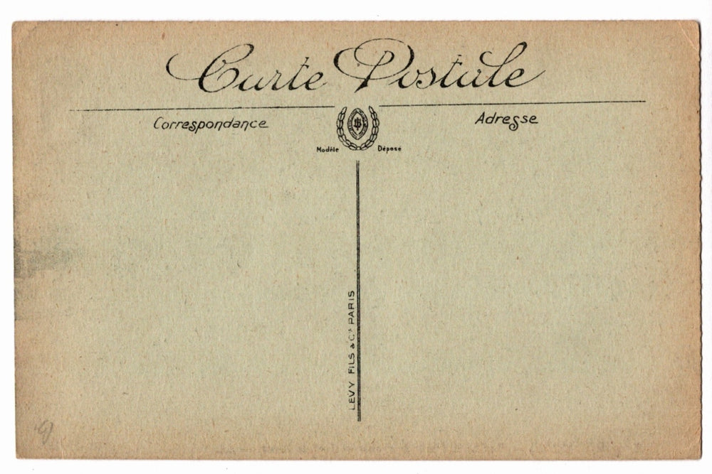 Back of a vintage postcard.