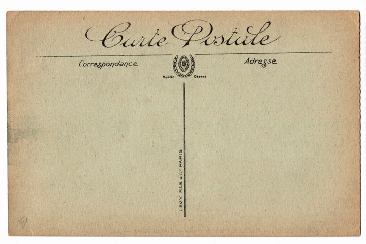 Back of a vintage postcard.