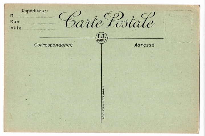 Back of a vintage postcard.