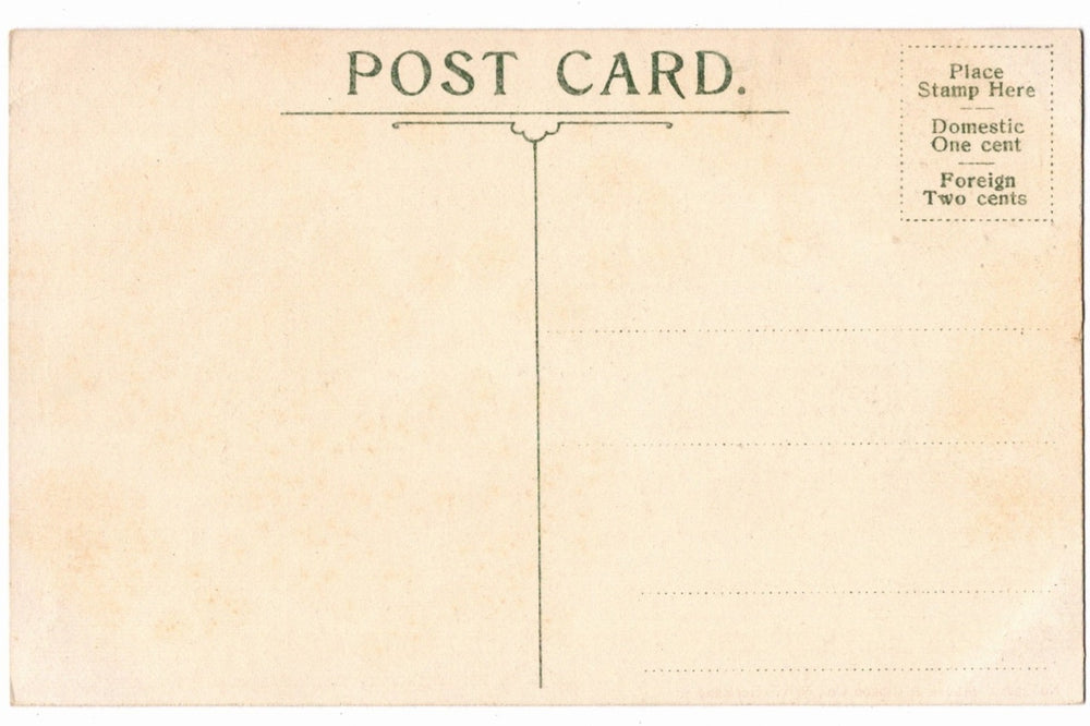 Back of a vintage postcard.