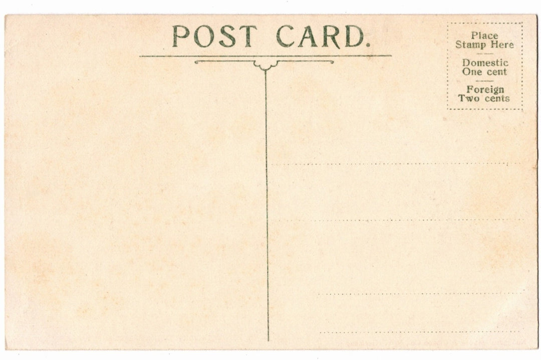 Back of a vintage postcard.