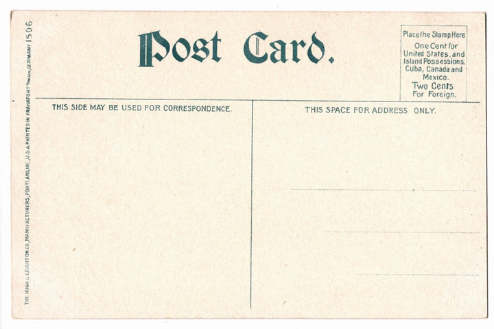 Back of a vintage postcard.