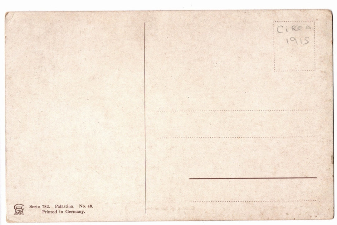 Back of a vintage postcard.