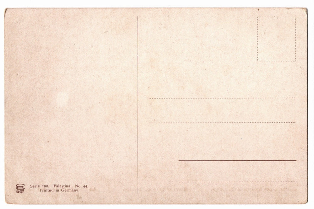 Back of a vintage postcard.