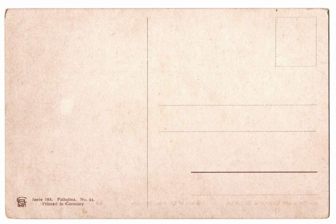 Back of a vintage postcard.