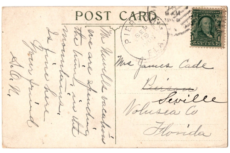 Back of postcard.