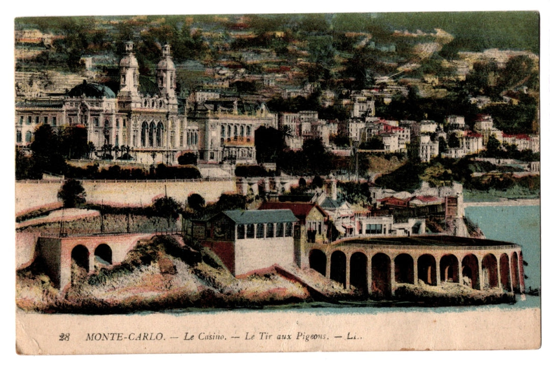 1904 Monte Carlo Casino Monaco Vintage Postcard,