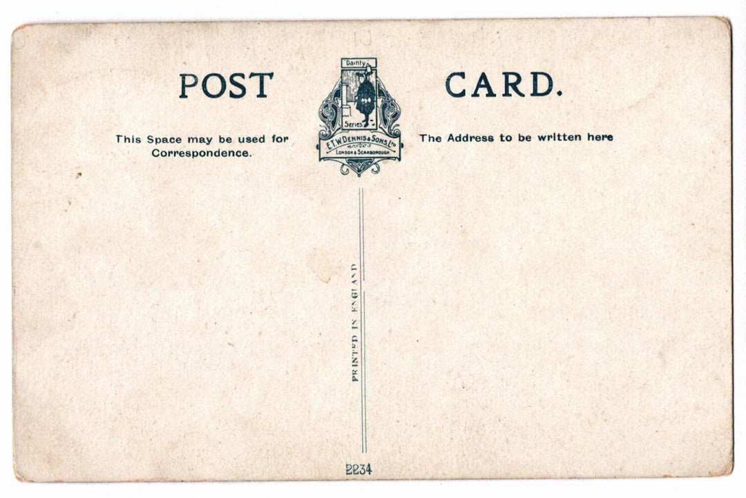 Back of a vintage postcard.