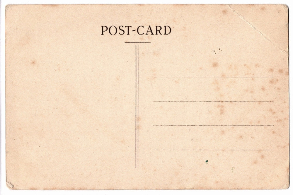Back of a vintage postcard.