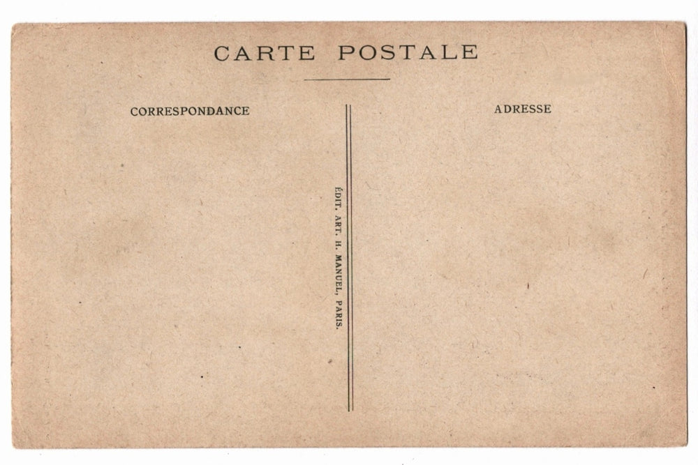 Back of a vintage postcard.