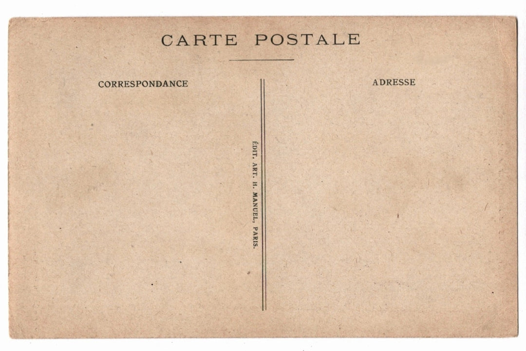 Back of a vintage postcard.