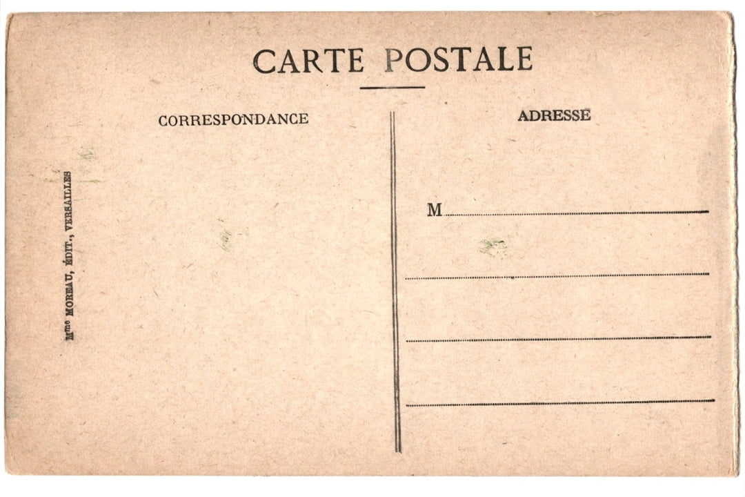 Back of a vintage postcard.