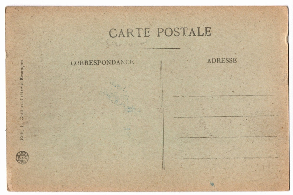 Back of a vintage postcard.
