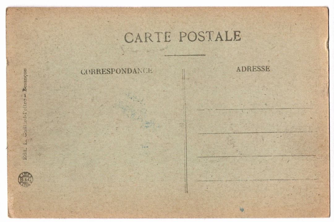 Back of a vintage postcard.