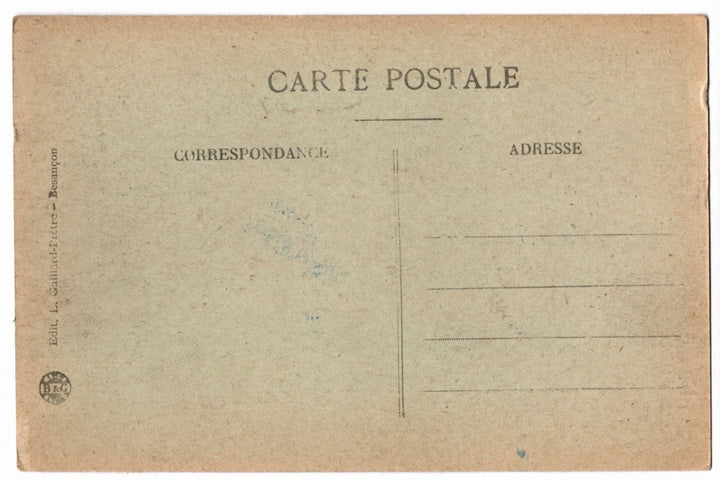 Back of a vintage postcard.