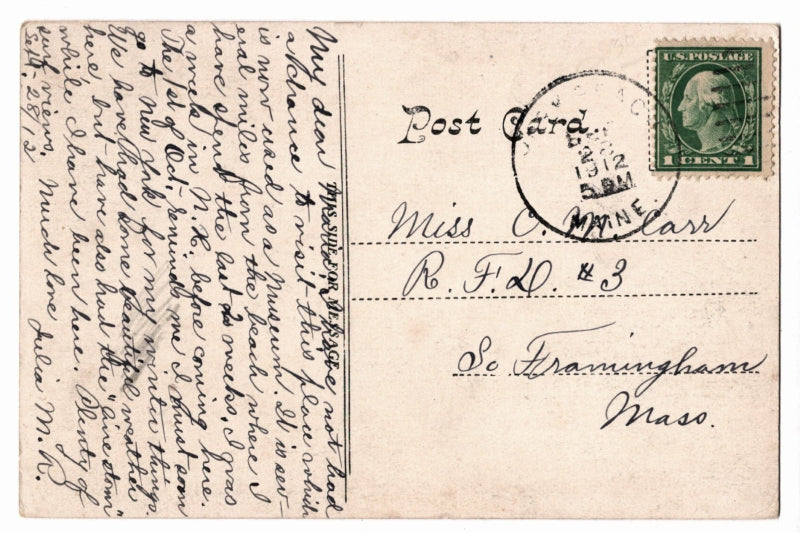 Back of postcard.