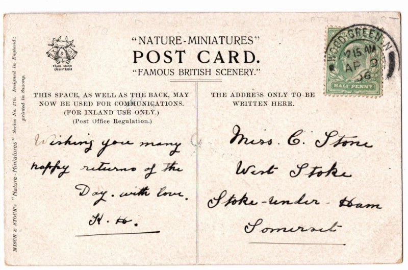 Back of postcard.