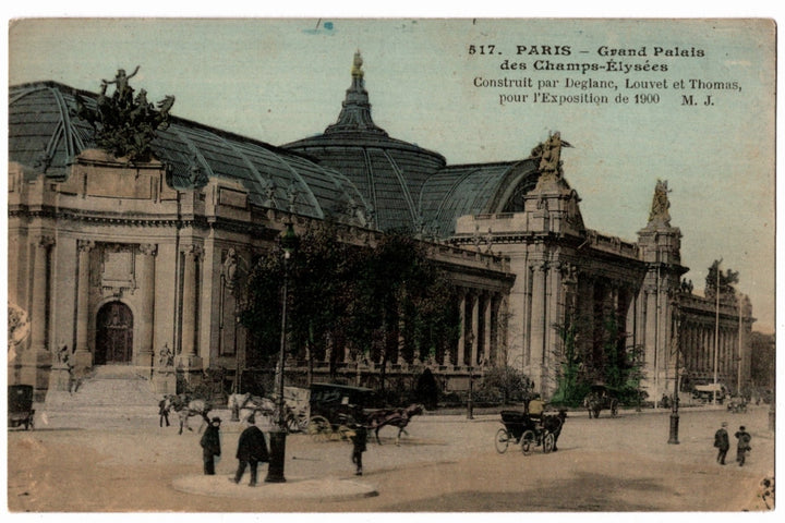 1918 Paris Grand Palais Champs-Élysées France Vintage Postcard.