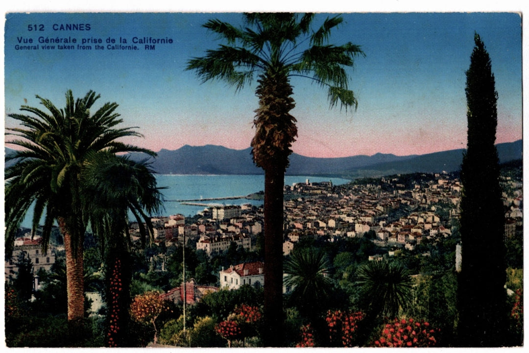 1910 Cannes General View, France Vintage Postcard.