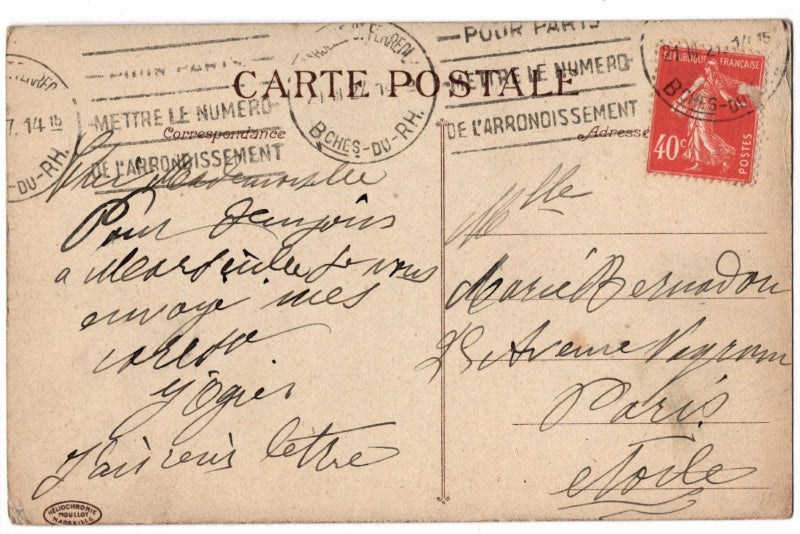 Back of postcard.