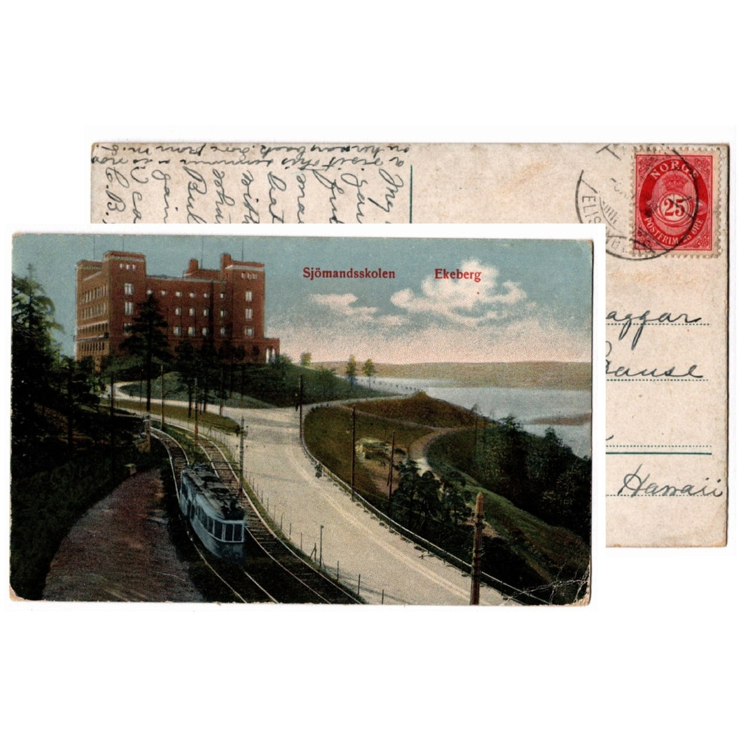1917 Oslo Seamen's School Norway Vintage Postcard.