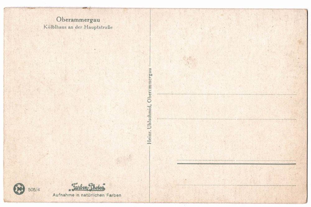 Back of a vintage postcard.