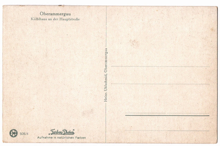 Back of a vintage postcard.