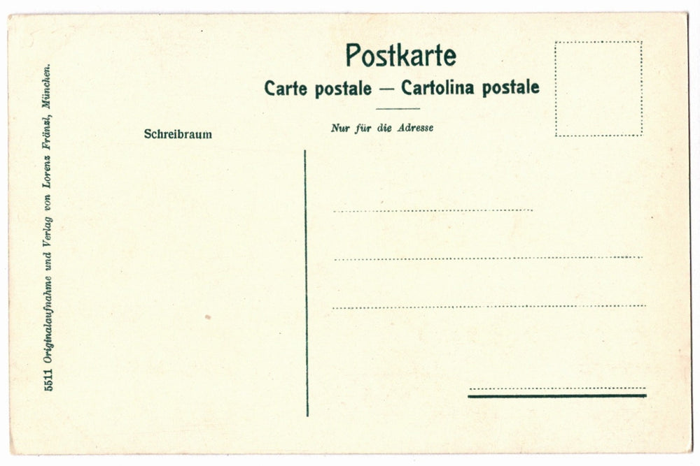 Back of a vintage postcard.