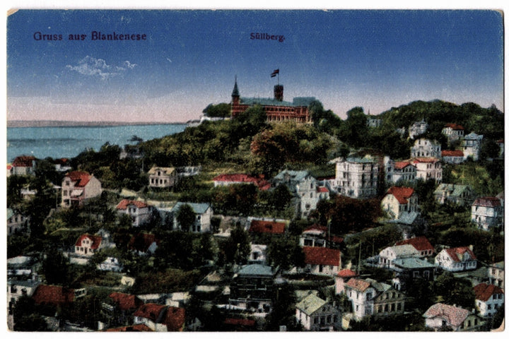 1905 Blankenese Süllberg Hill Hamburg Germany Vintage Postcard