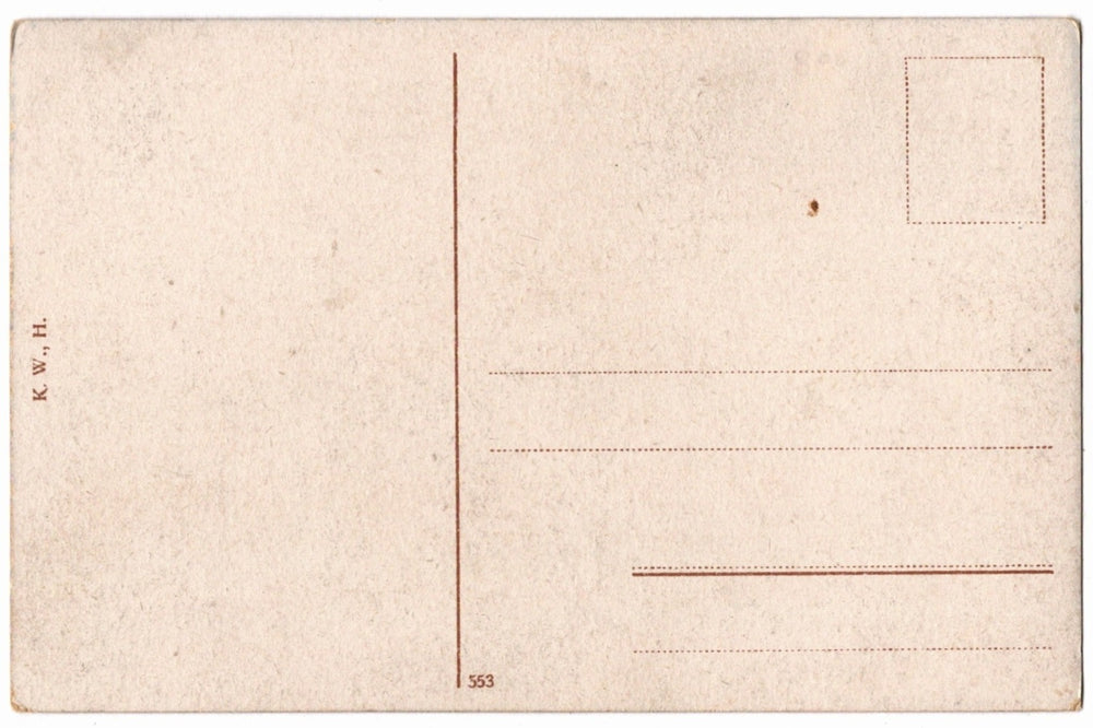 Back of a vintage postcard.