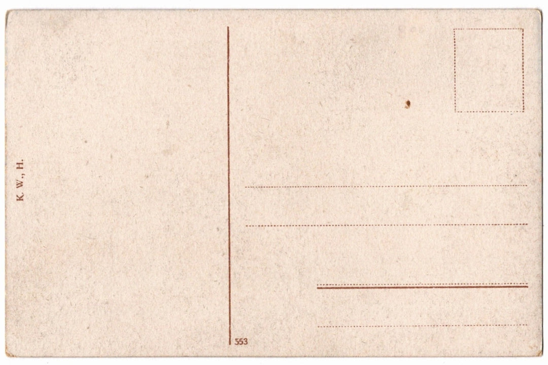 Back of a vintage postcard.