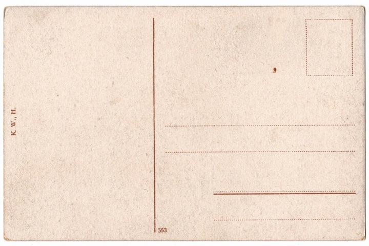 Back of a vintage postcard.