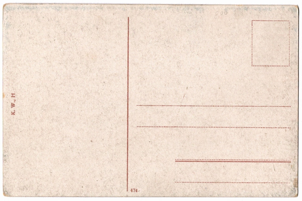 Back of a vintage postcard.