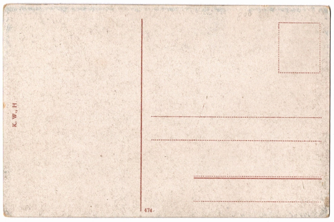 Back of a vintage postcard.