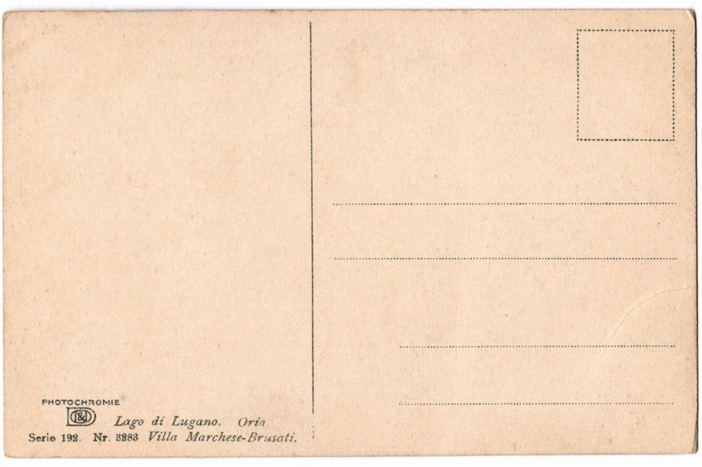 Back of a vintage postcard.