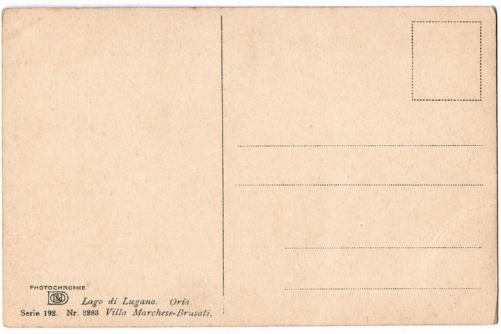 Back of a vintage postcard.