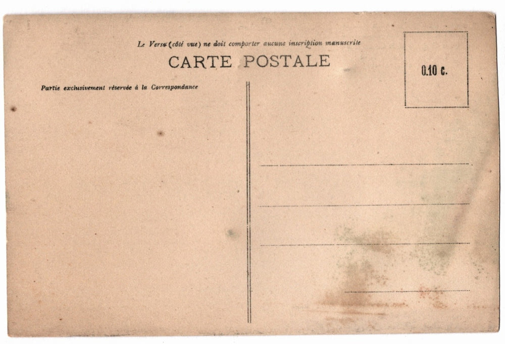 Back of a vintage postcard.