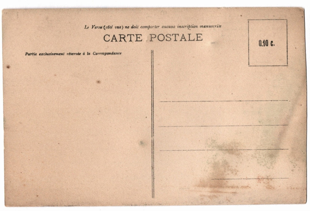Back of a vintage postcard.