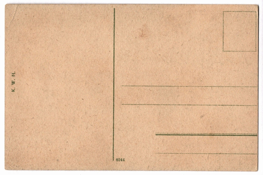 Back of a vintage postcard.