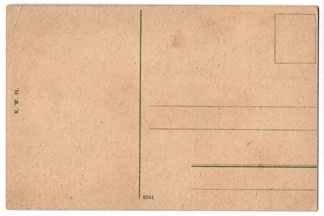Back of a vintage postcard.