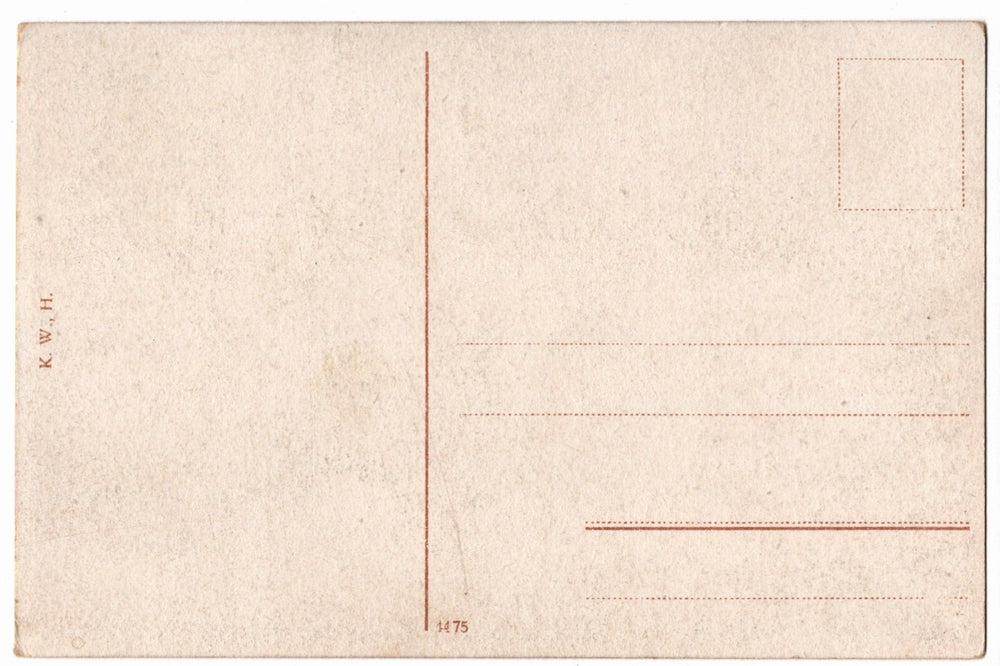 Back of a vintage postcard.