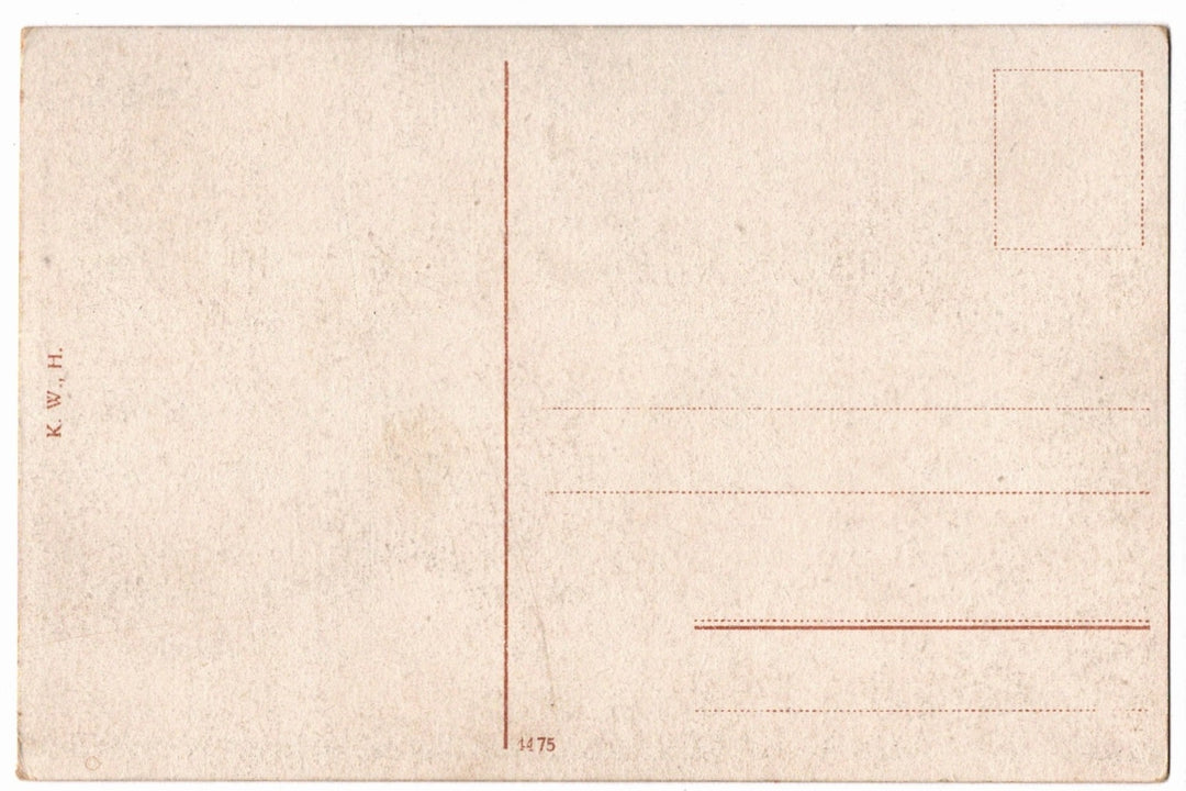 Back of a vintage postcard.