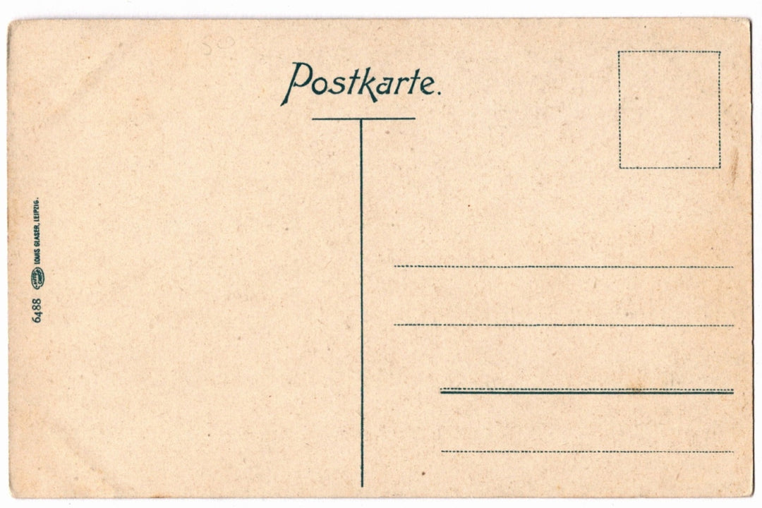 Back of a vintage postcard.