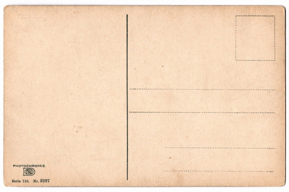 Back of a vintage postcard.