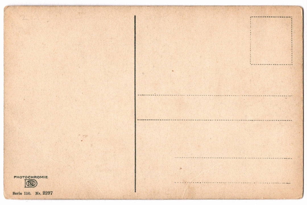 Back of a vintage postcard.