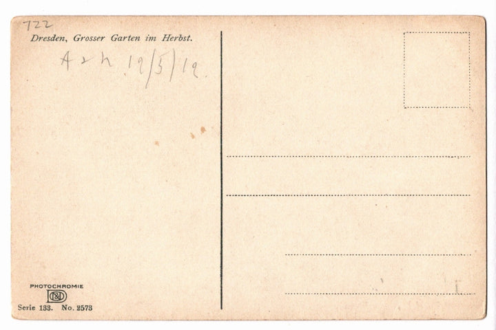 Back of a vintage postcard.